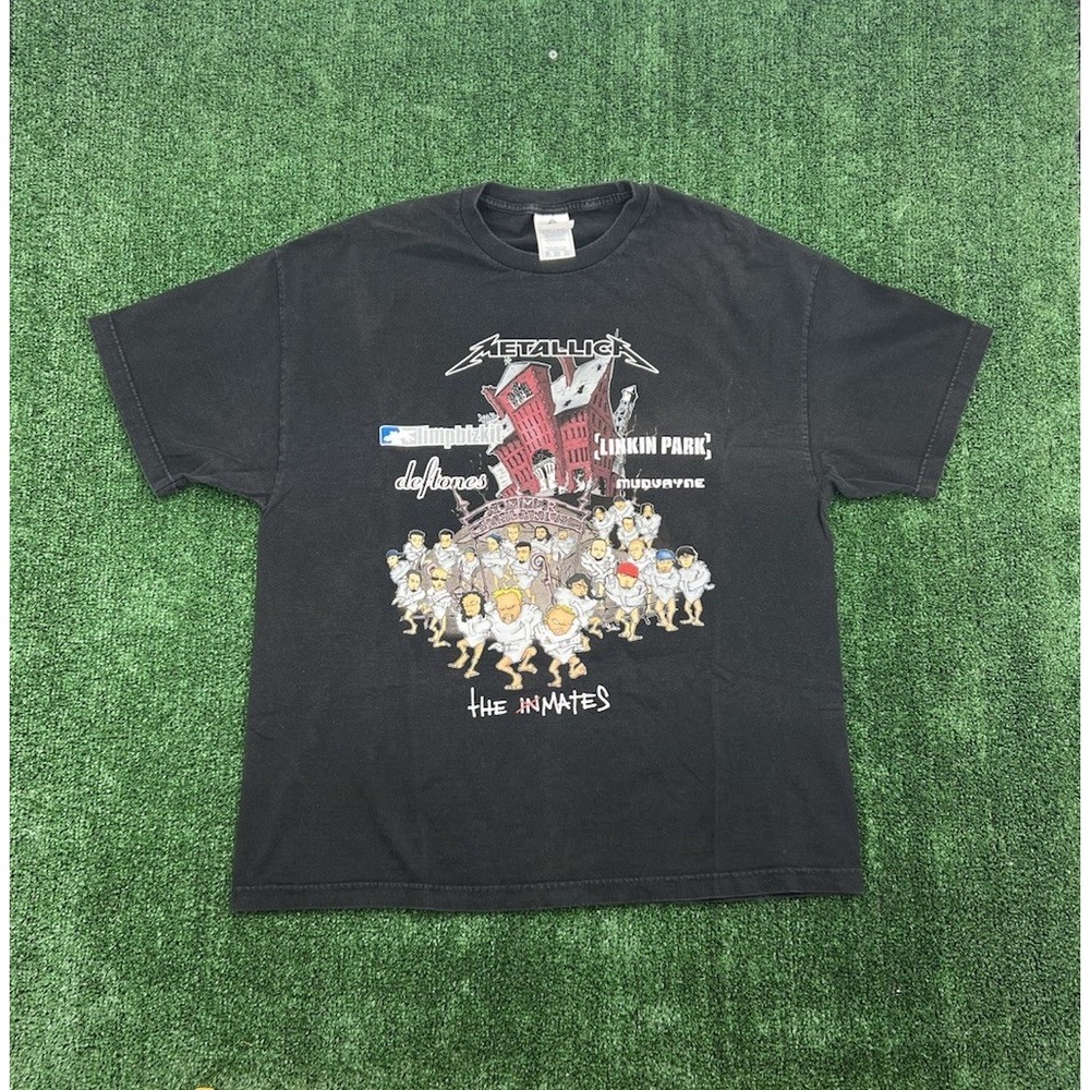 Vtg Metallica Summer Sanitarium Tour Shirt 2003 Men's XXL  2XL "the Inmates" HTF